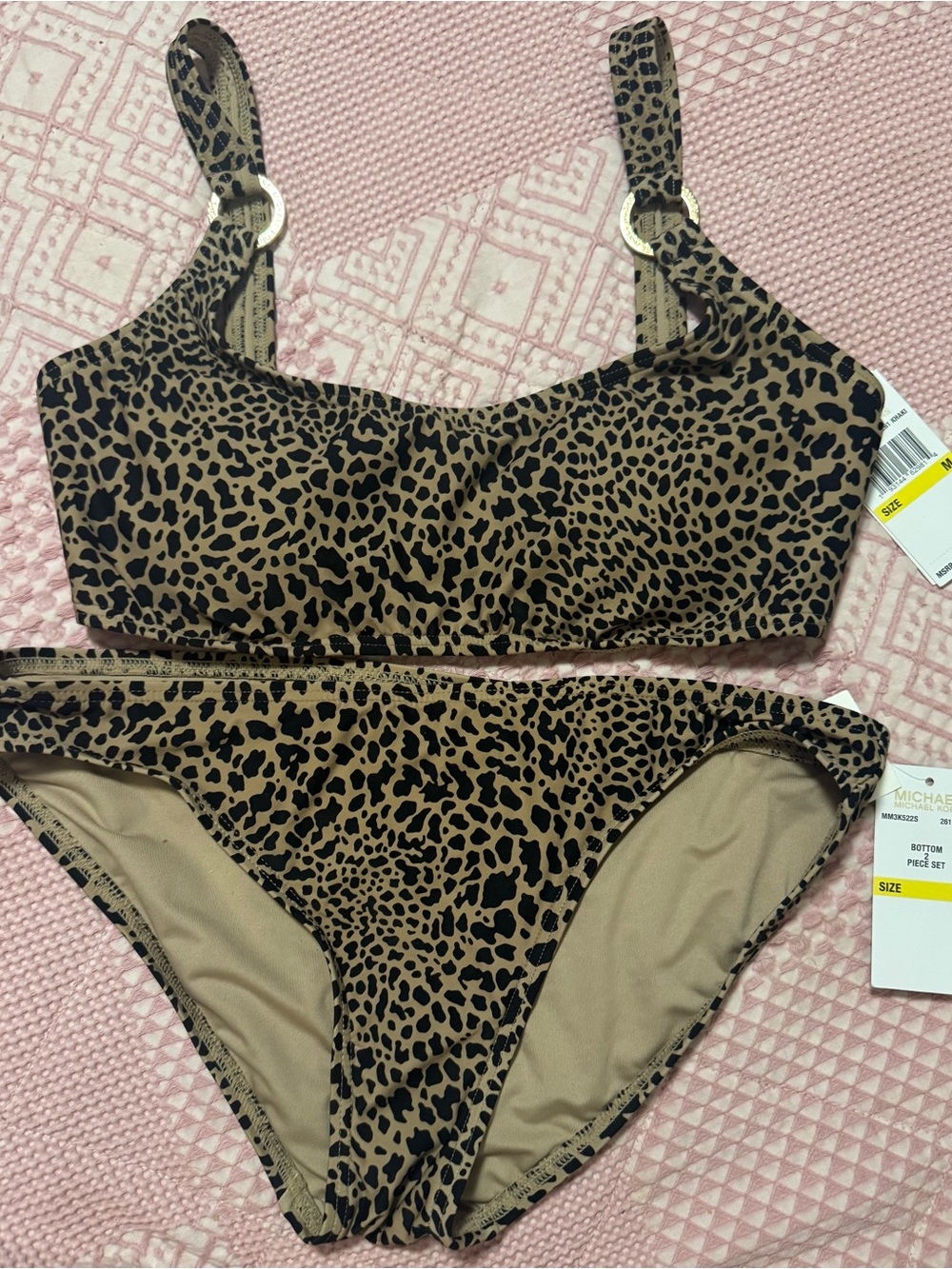 Michael Kors Leopard-Print Bikini in Brown and Black
